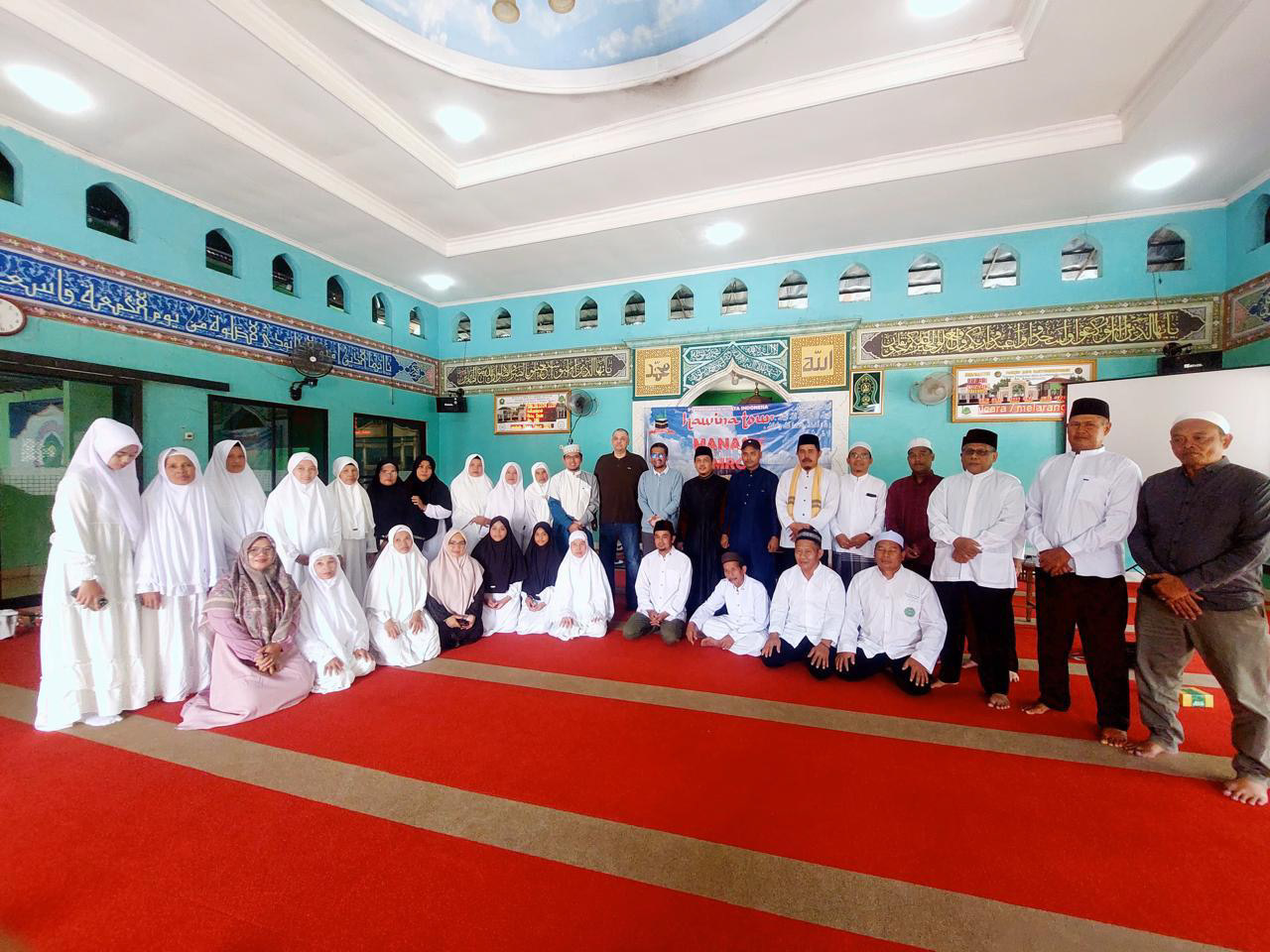 International pilgrim group gathering with partners